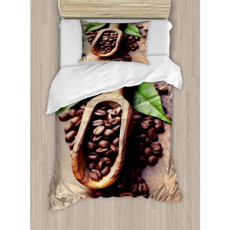 Coffee Plant on Table Duvet Cover Set
