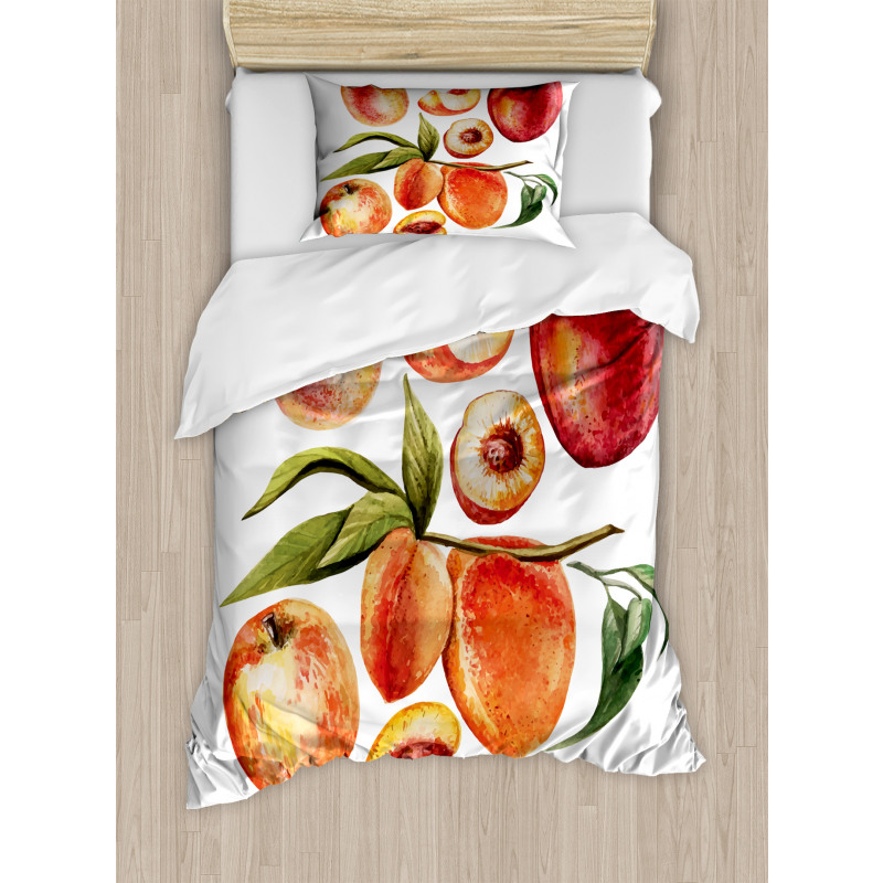 Delicious Nectarines Duvet Cover Set