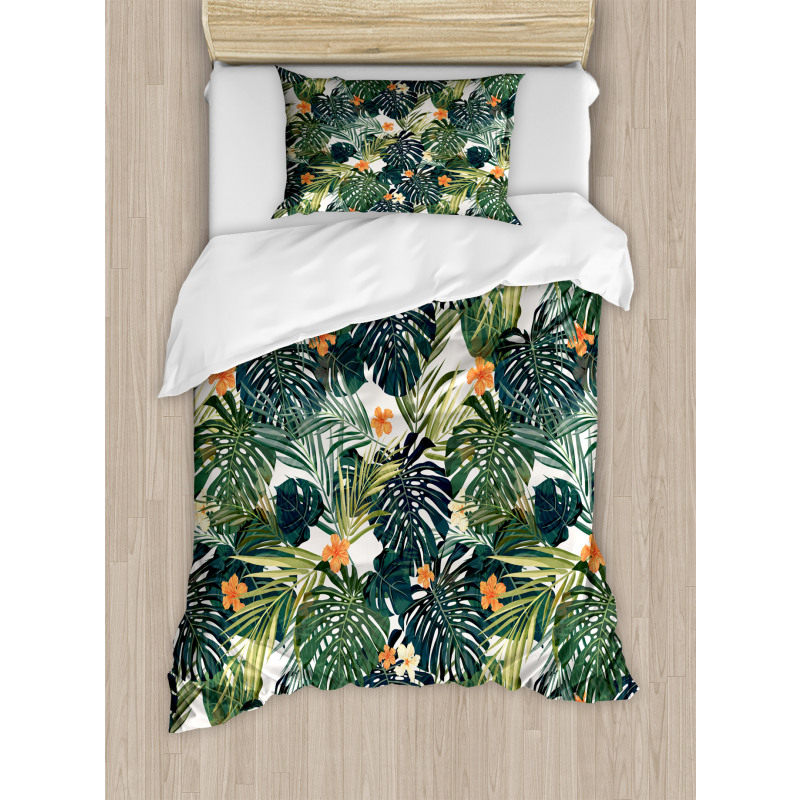 Colorful Polynesia Plant Duvet Cover Set