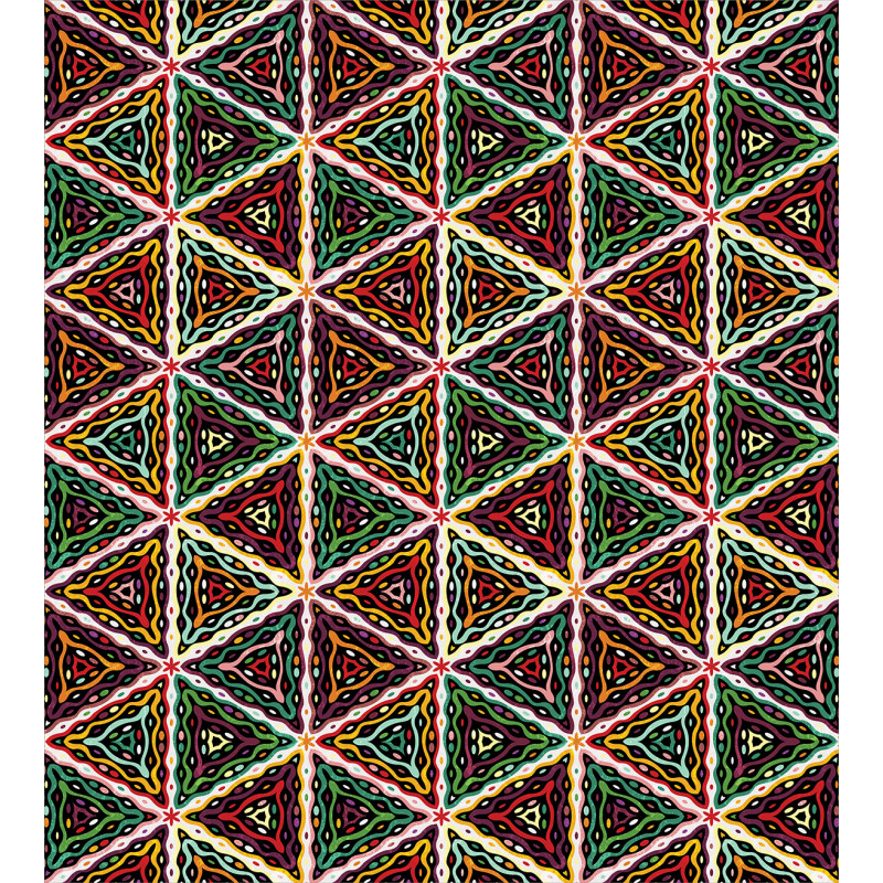Geometric Grunge Mosaic Duvet Cover Set