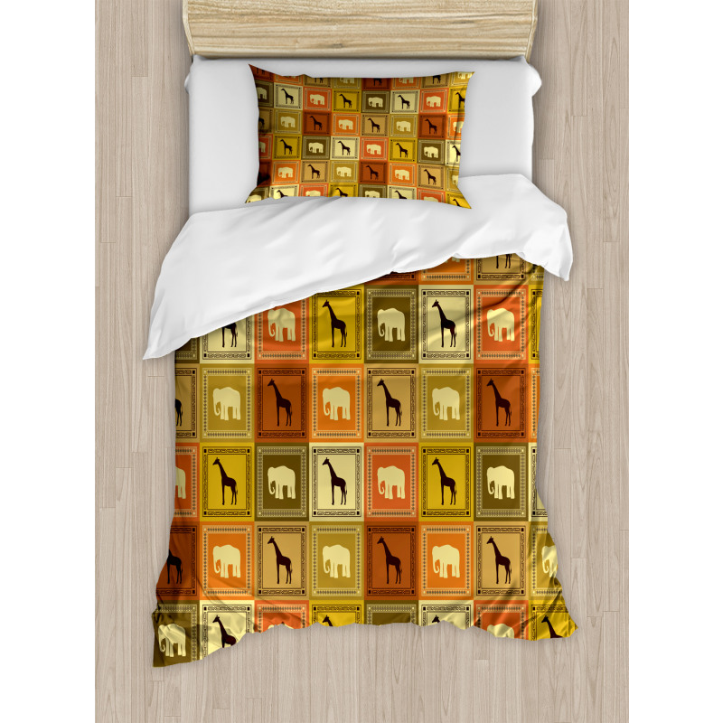 Savanna Animal Frames Duvet Cover Set