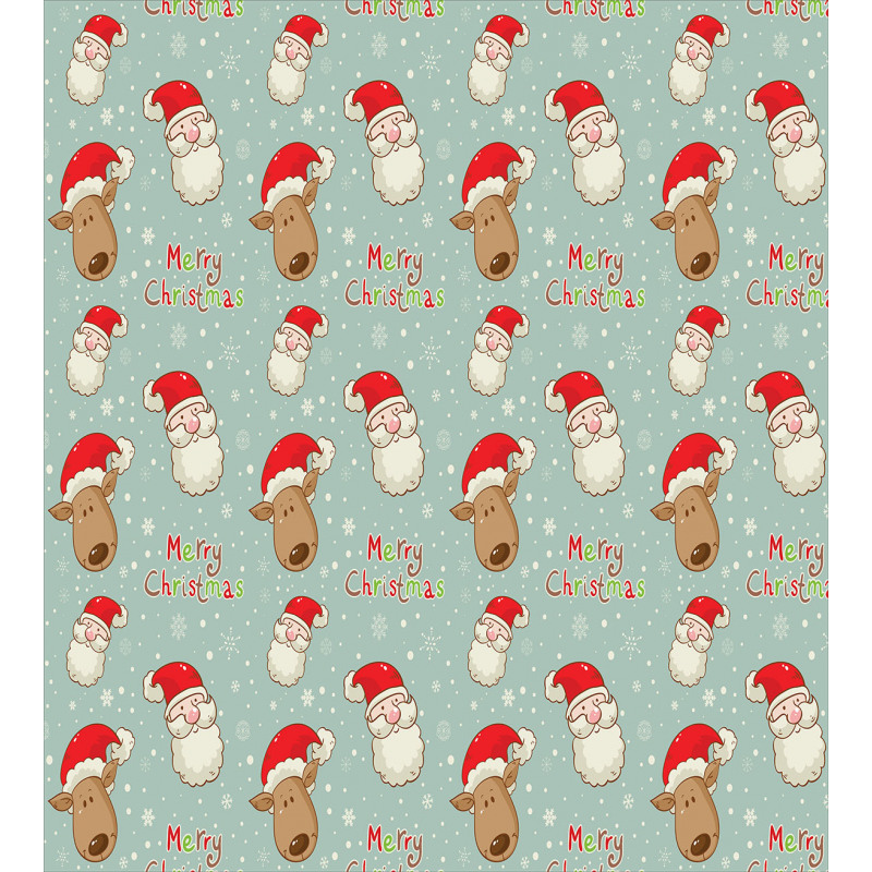 Santa Deer Vintage Duvet Cover Set