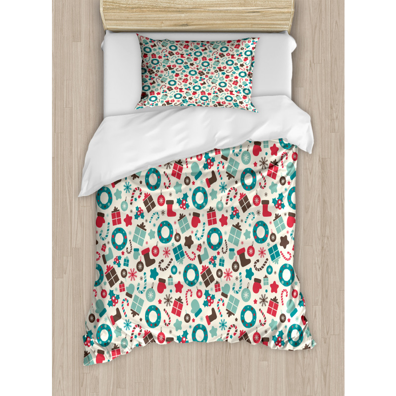 Retro New Year Party Duvet Cover Set