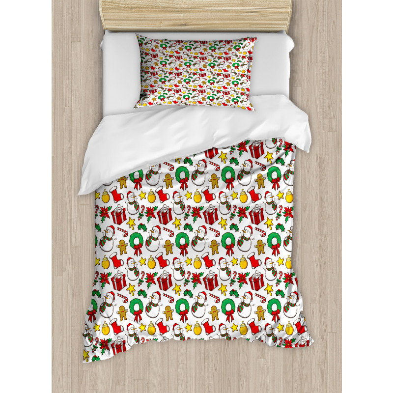 Xmas Garland Candy Duvet Cover Set