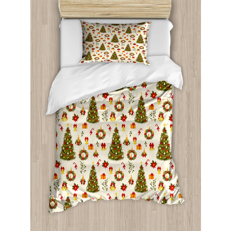 Cartoon Trees Bells Duvet Cover Set