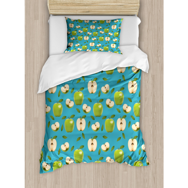 Raw Granny Smith Fruits Duvet Cover Set