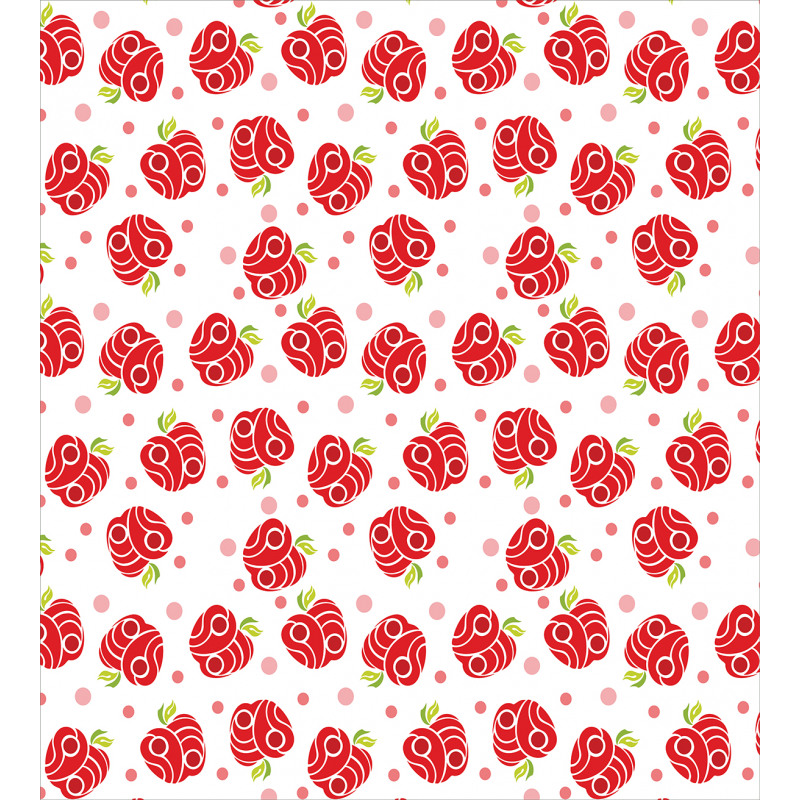 Curved and Dotted Fruit Duvet Cover Set