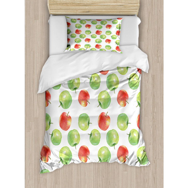 Watercolor Fruit Pattern Duvet Cover Set