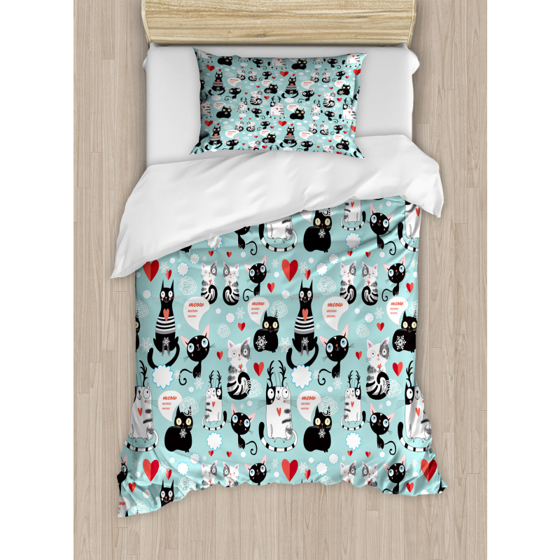 Kitties Love Daydreaming Duvet Cover Set