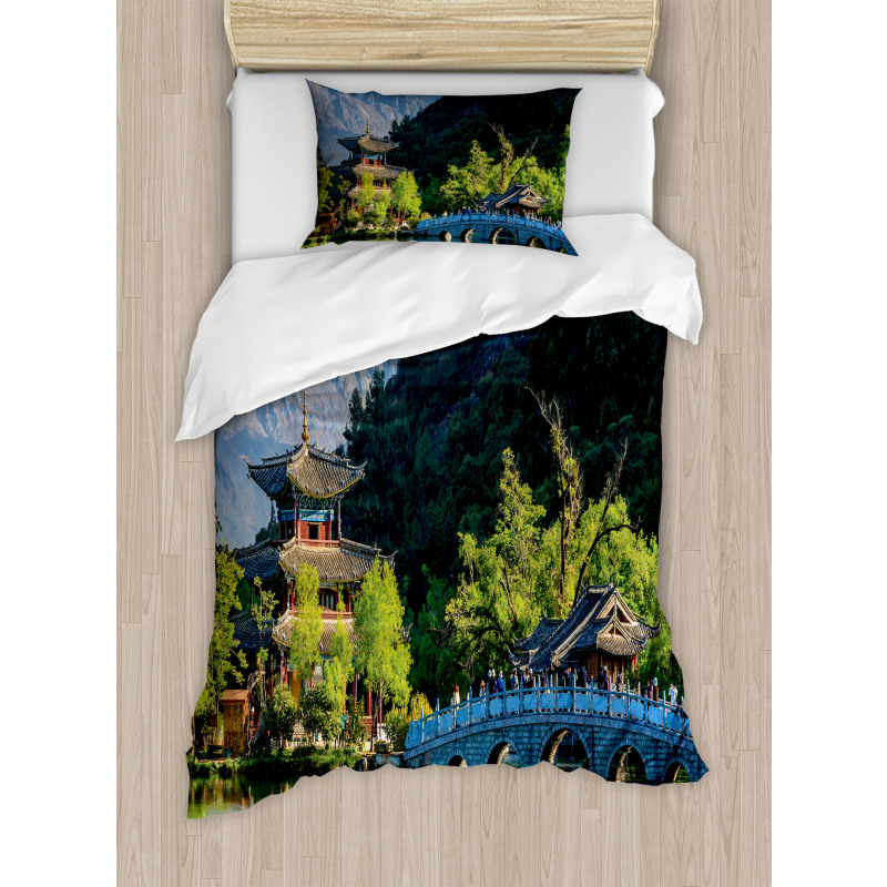 Old Town by Water Duvet Cover Set