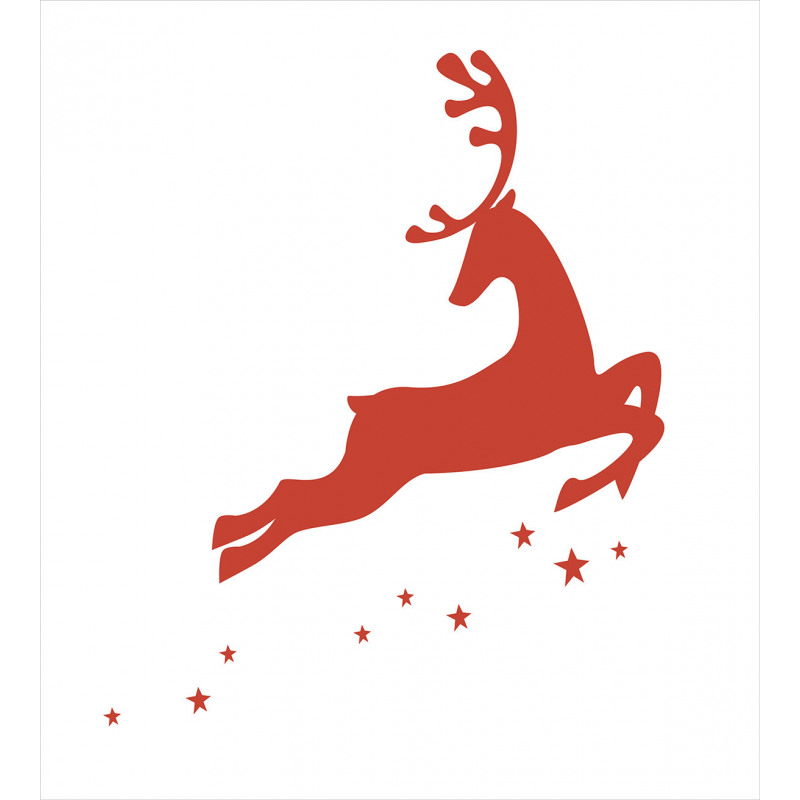 Jumping Reindeer Stars Duvet Cover Set