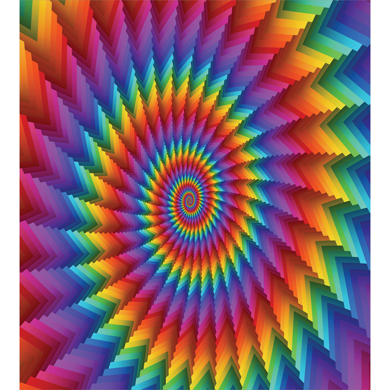 Vibrant Rainbow Spiral Duvet Cover Set