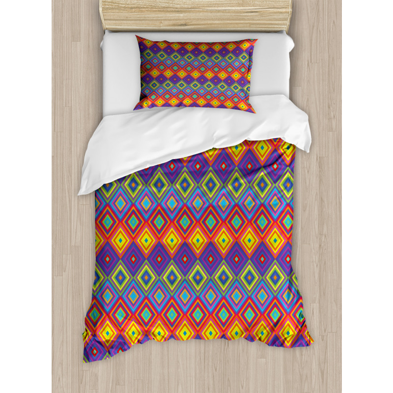 Hippie Vibrant Retro Duvet Cover Set