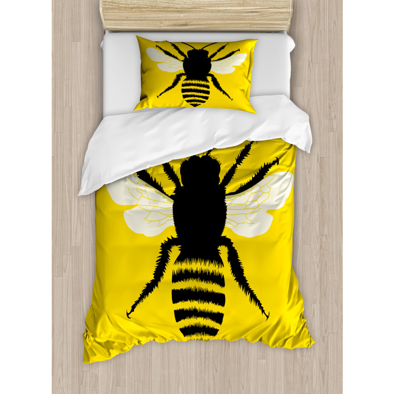 Honeybee Silhouette Duvet Cover Set