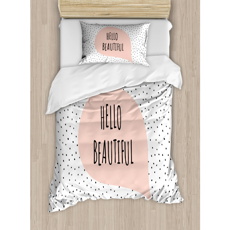 Romantic Message Pastel Duvet Cover Set