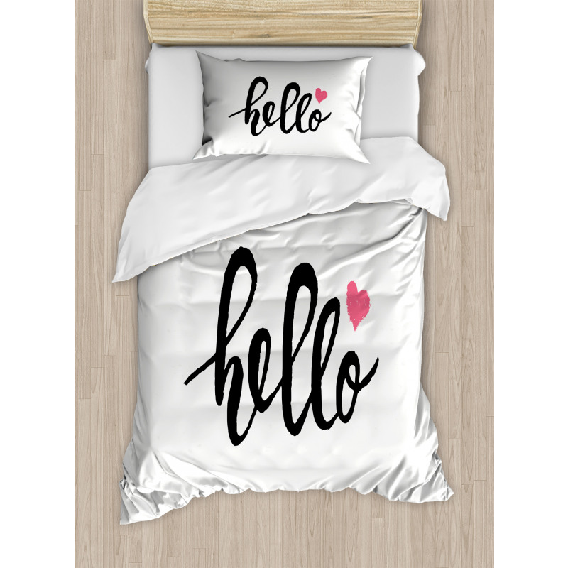 Message with Heart Duvet Cover Set