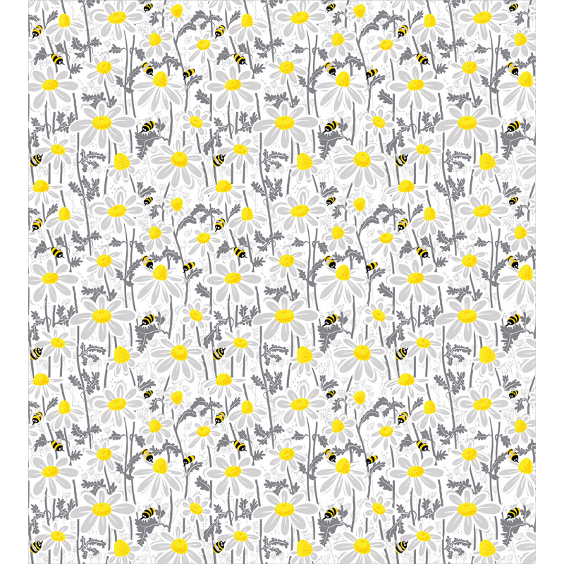 Bees Chamomile Meadow Duvet Cover Set
