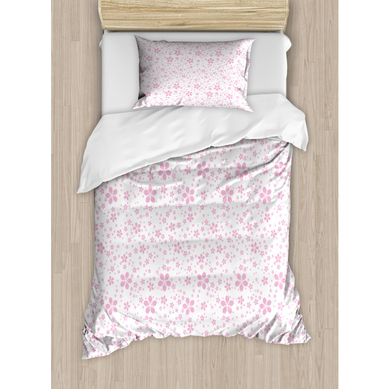 Pink Flora Duvet Cover Set