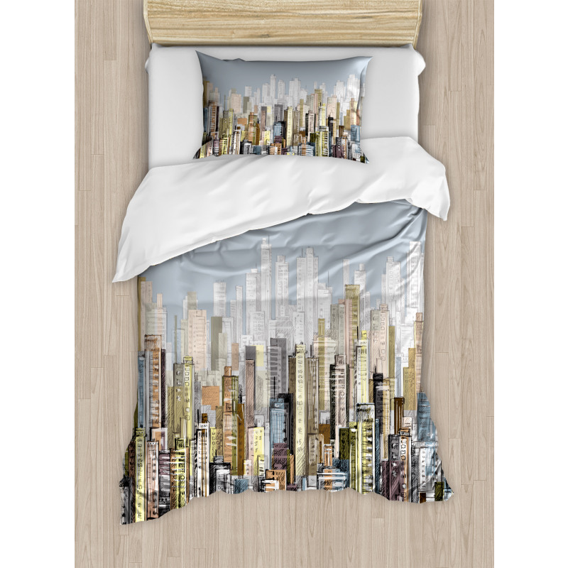 Hand Drawn Modern Life Duvet Cover Set