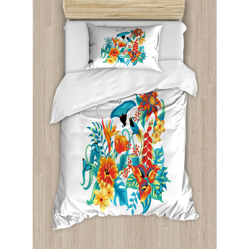 Exotic Jungle Foliage Duvet Cover Set