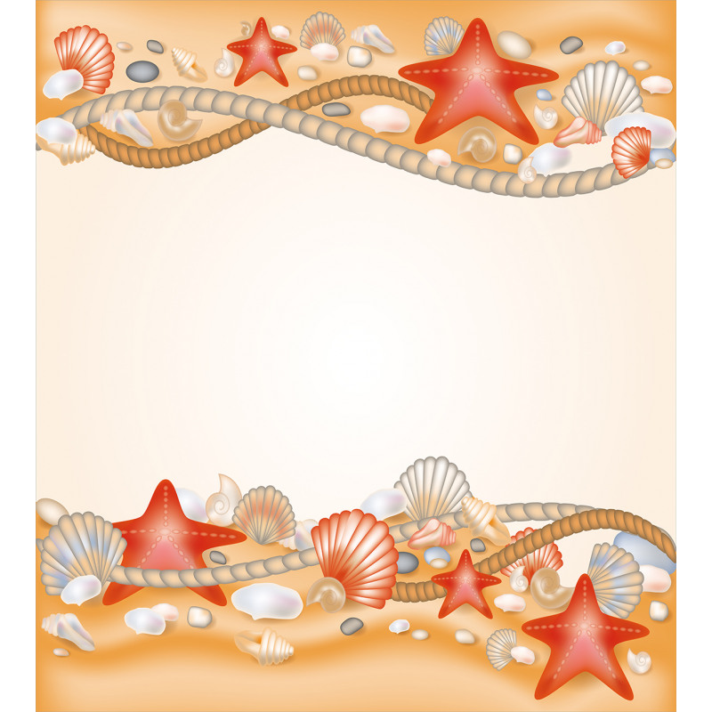 Sand Seashells Ropes Duvet Cover Set