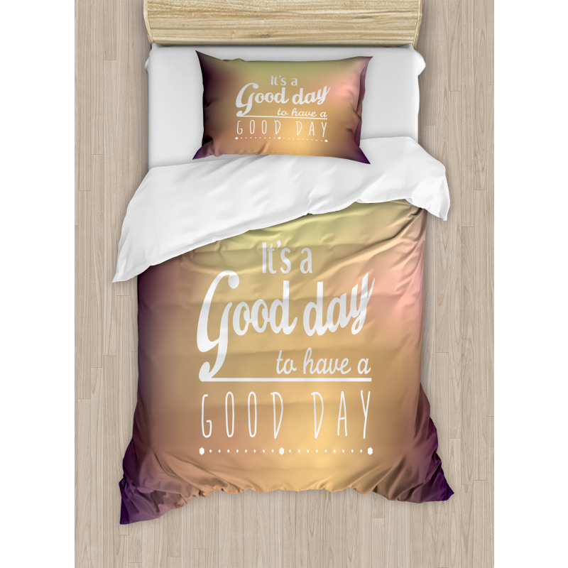 Day Words Duvet Cover Set