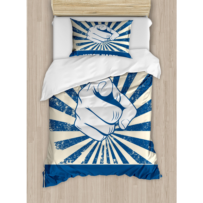 Pointing Finger Duvet Cover Set