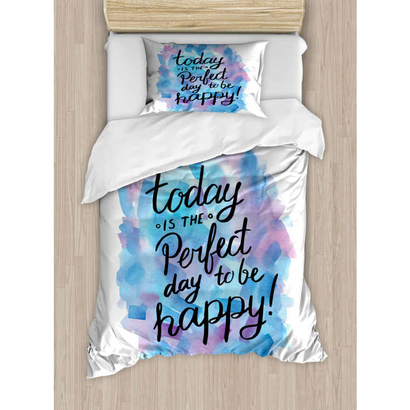 Paint Brush Happy Duvet Cover Set