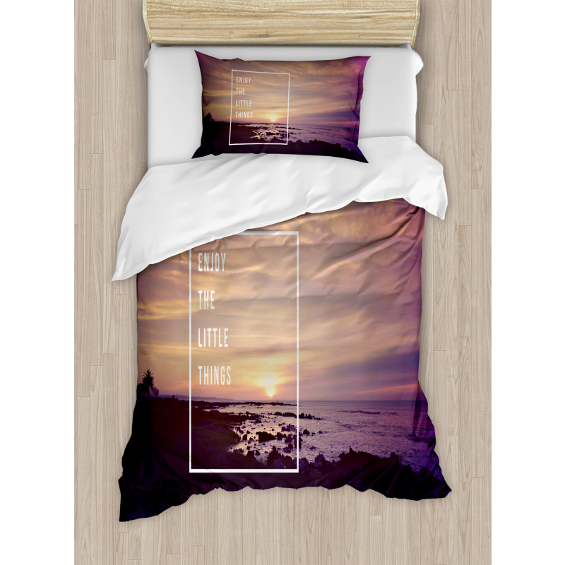 Sunset on Beach Duvet Cover Set