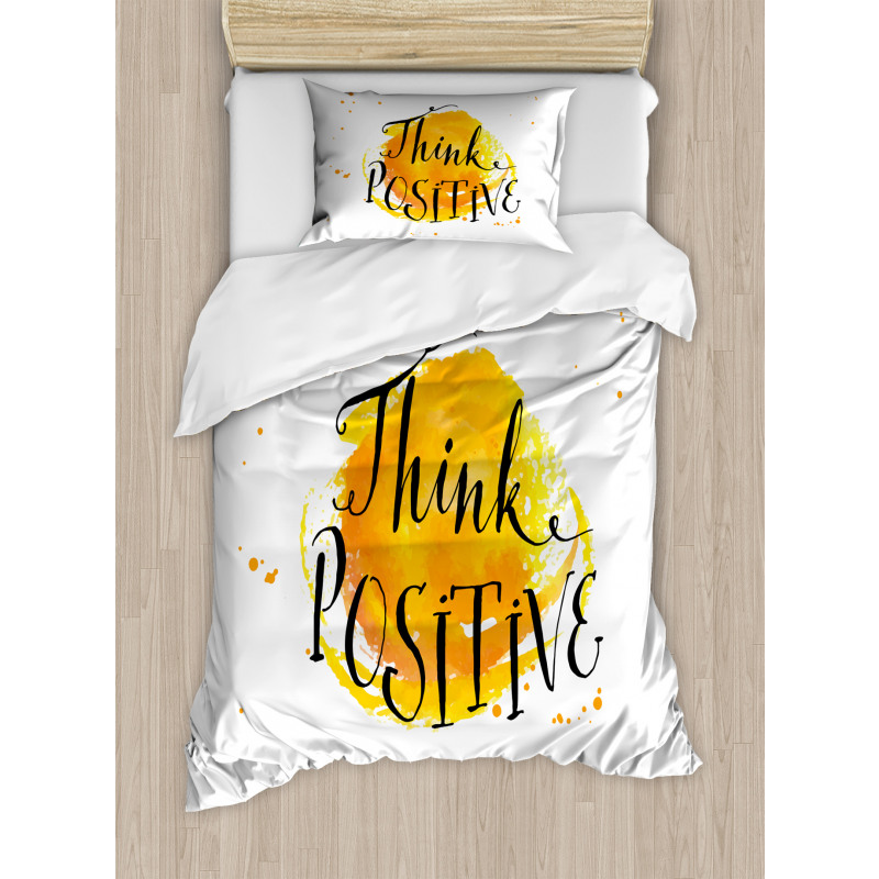 Color Splash Words Duvet Cover Set