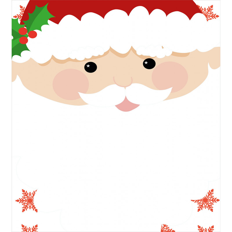 Cartoon Face Santa Duvet Cover Set