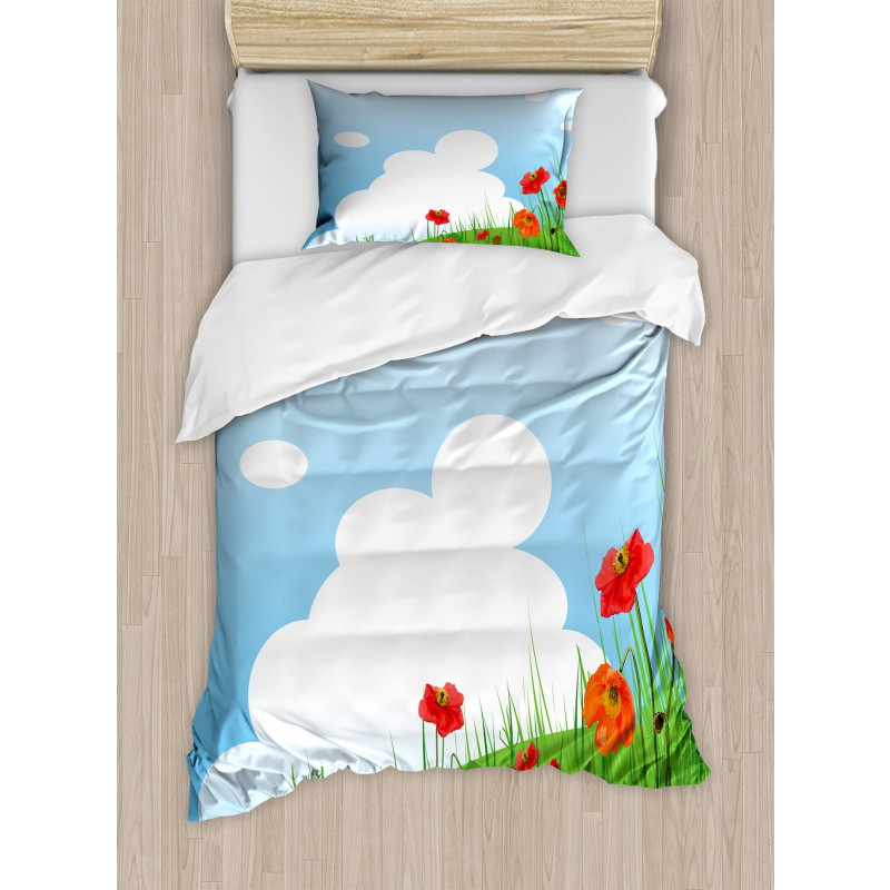 Idyllic Grassy Landscape Duvet Cover Set