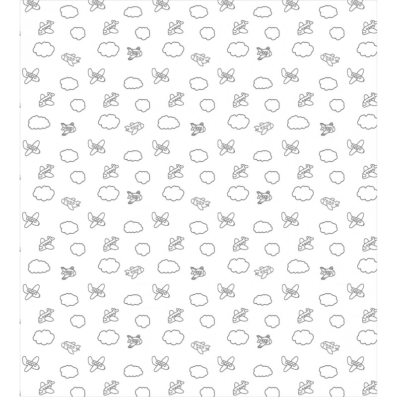 Childish Puffy Clouds Duvet Cover Set