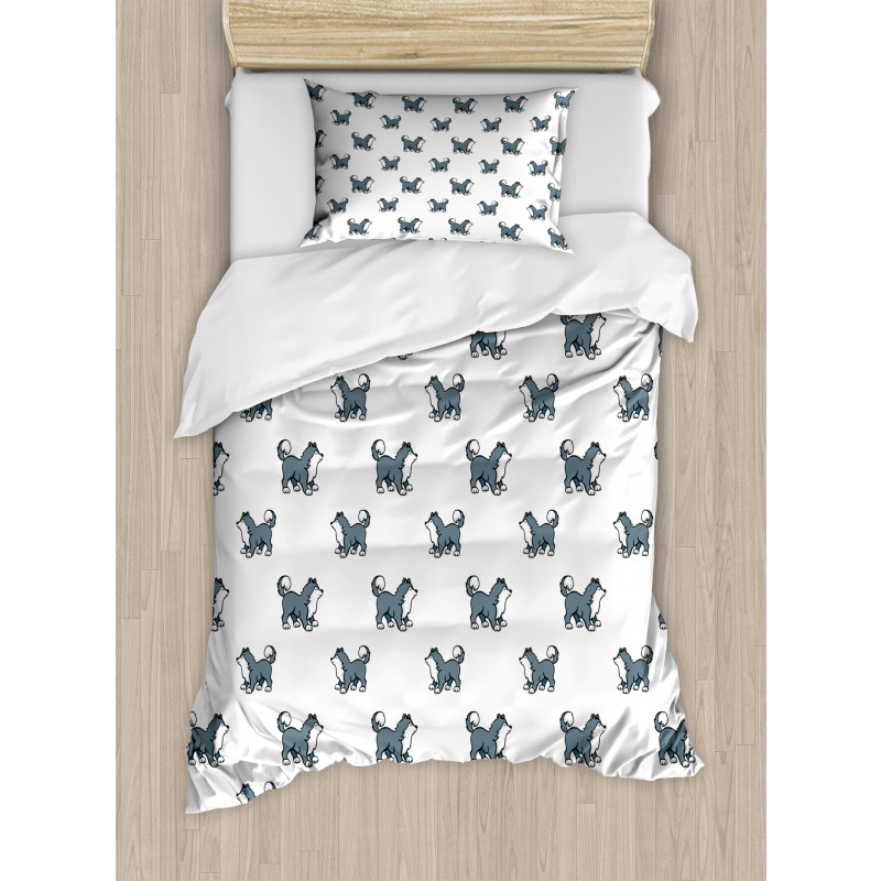 Siberian Husky Puppy Duvet Cover Set