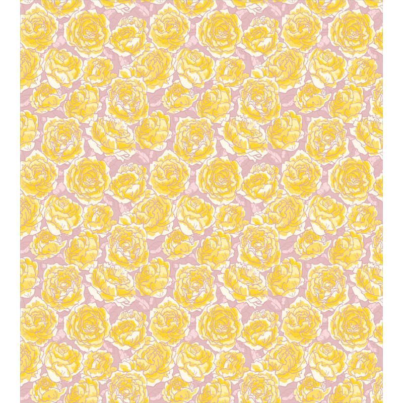 Yellow Roses Blooming Duvet Cover Set