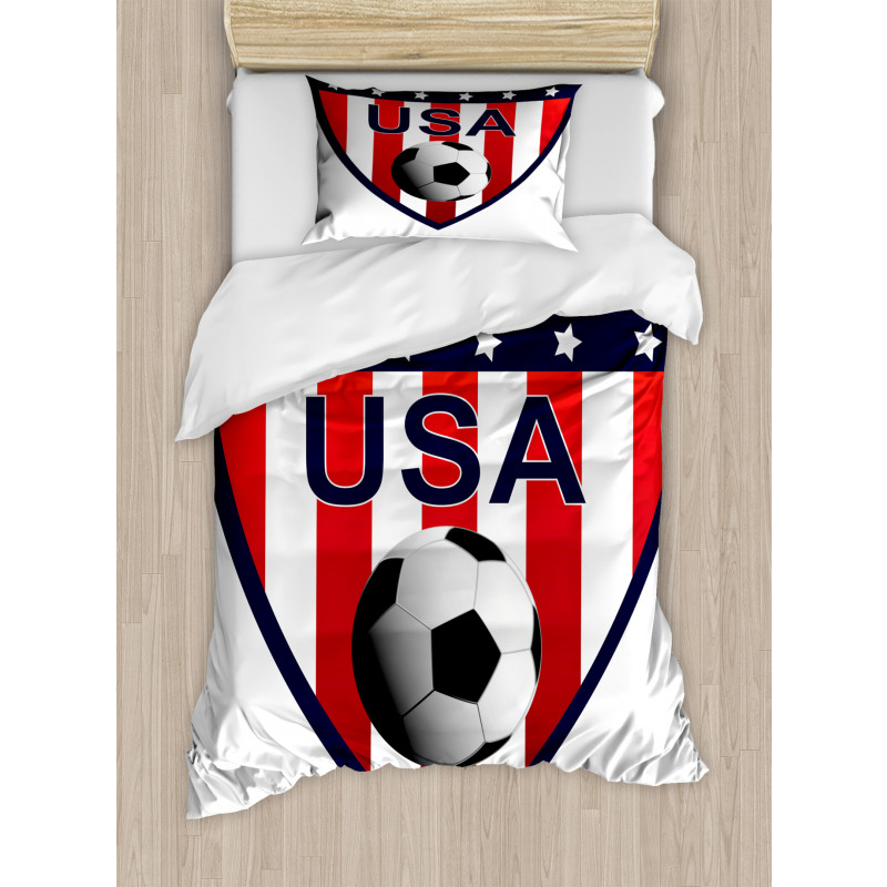 Stars and Vertical Stripes Duvet Cover Set