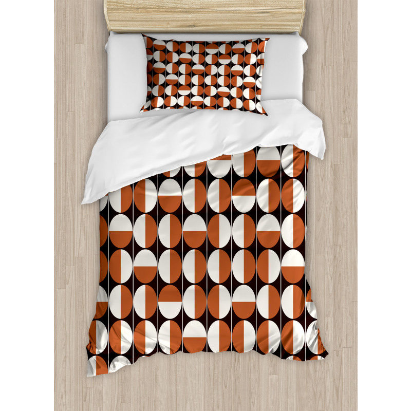 Bicolor Circles Duvet Cover Set