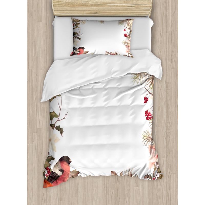 Bullfinch with Cedar Duvet Cover Set