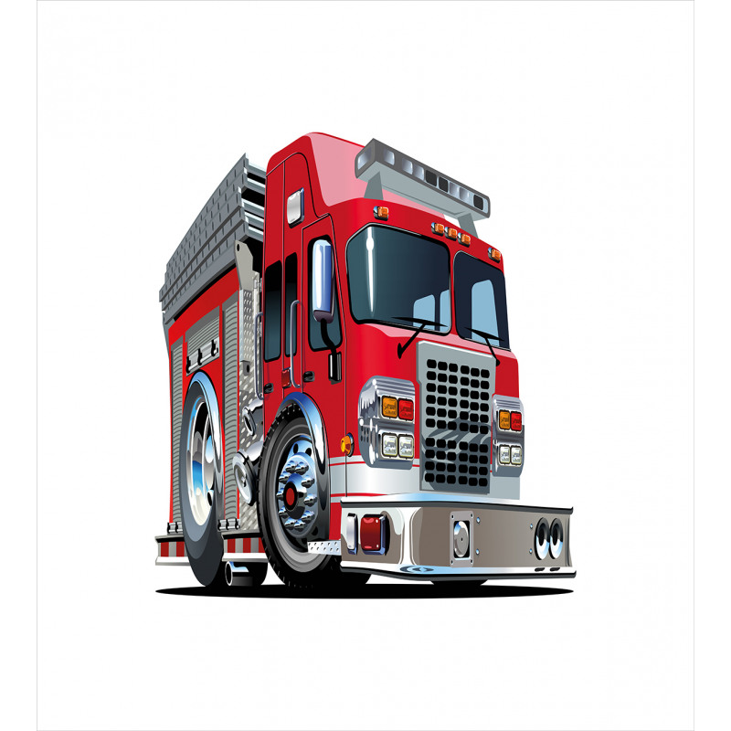 Cartoon Style Firefighter Duvet Cover Set