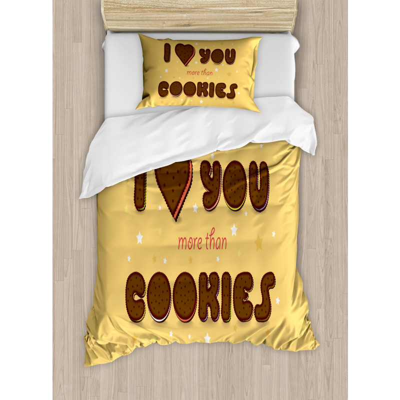 Chocolate Cookie Duvet Cover Set