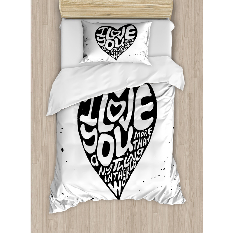 Grunge Art Heart Duvet Cover Set