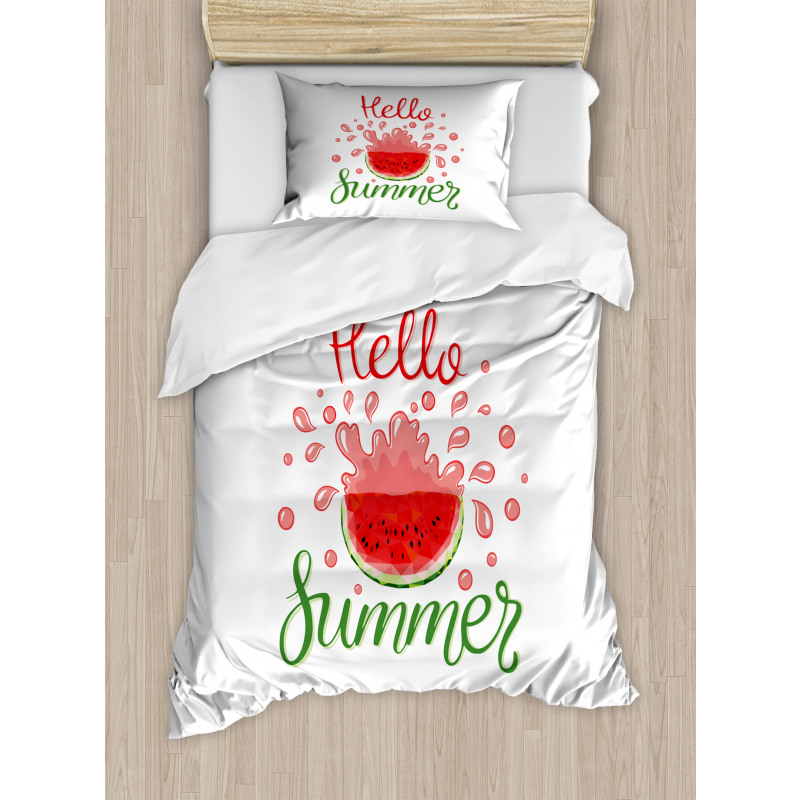 Cartoon Watermelon Duvet Cover Set