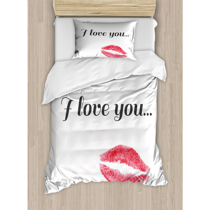 Red Kiss Lipstick Duvet Cover Set