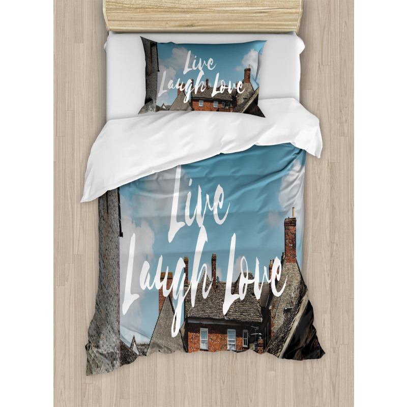 Rustic Houses Duvet Cover Set