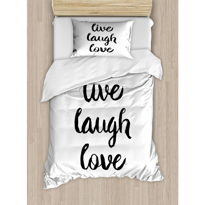 Retro Words Duvet Cover Set