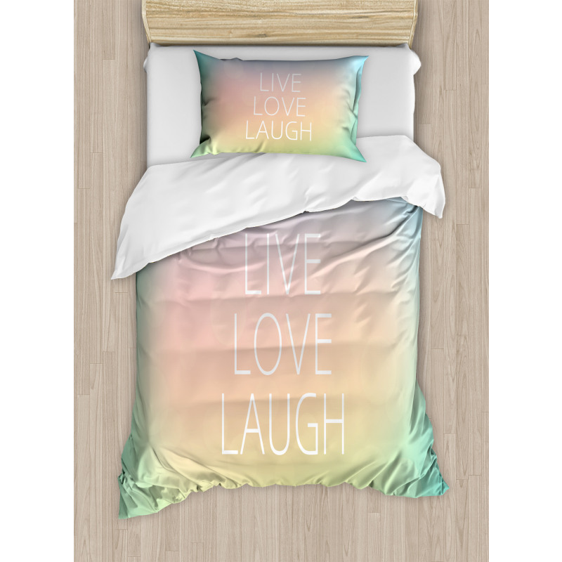 Bokeh Slogan Duvet Cover Set