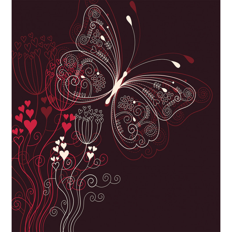 Floral Heart Pattern Duvet Cover Set