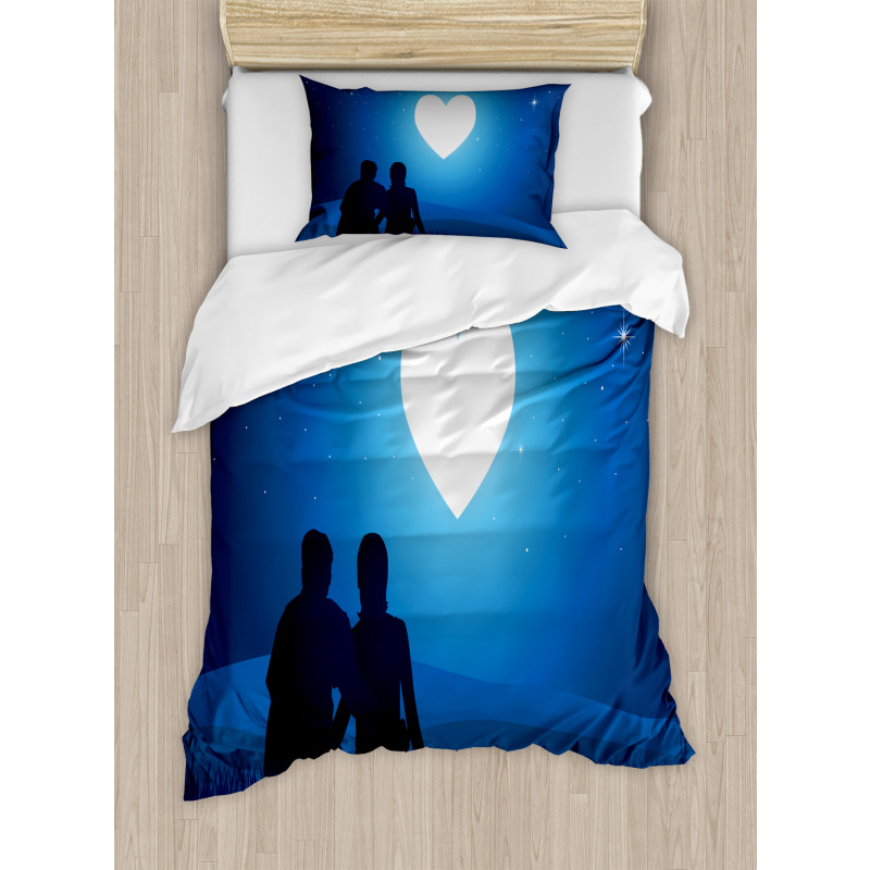 Couple Silhouette Duvet Cover Set