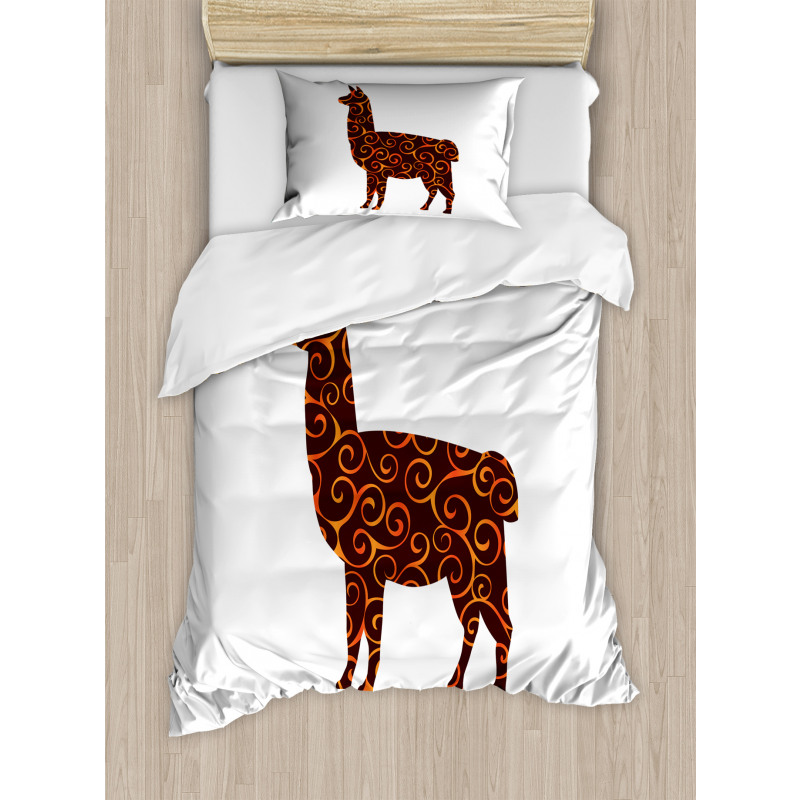 Animal Silhouette Lines Duvet Cover Set