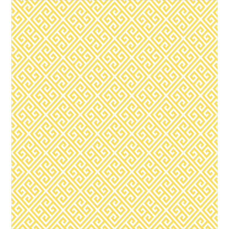 Yellow Roman Tile Duvet Cover Set